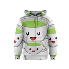 Kawaii Cup Kids Zipper Hoodies