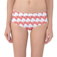 Tree Illustration Gifts Mid-waist Bikini Bottoms