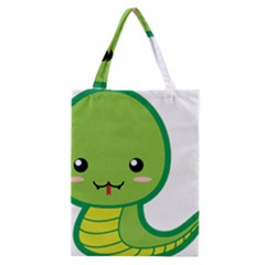 Kawaii Snake Classic Tote Bags