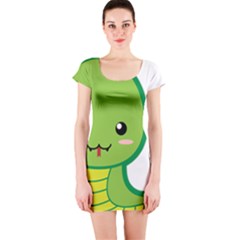 Kawaii Snake Short Sleeve Bodycon Dresses