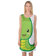 Kawaii Snake Sleeveless Satin Nightdresses