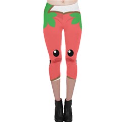 Kawaii Tomato Capri Leggings