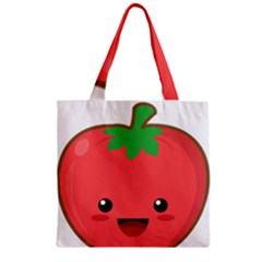 Kawaii Tomato Zipper Grocery Tote Bags