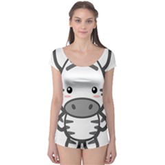 Kawaii Zebra Short Sleeve Leotard by KawaiiKawaii