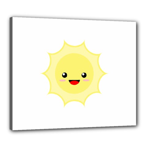 Kawaii Sun Canvas 24  X 20  by KawaiiKawaii