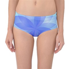 Abstract Lotus Flower 1 Mid-waist Bikini Bottoms by MedusArt