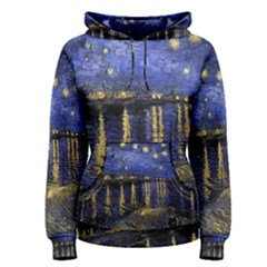 Vincent Van Gogh Starry Night Over The Rhone Women s Pullover Hoodies by MasterpiecesOfArt