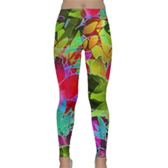 Floral Abstract 1 Yoga Leggings by MedusArt