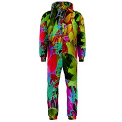 Floral Abstract 1 Hooded Jumpsuit (men)  by MedusArt