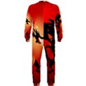 Funny, Cute Dragon With Fire OnePiece Jumpsuit (Men)  View2