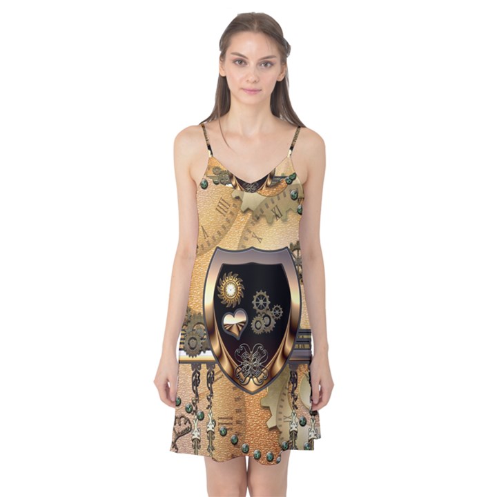 Steampunk, Shield With Hearts Camis Nightgown