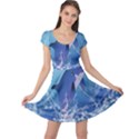 Cute Dolphin Jumping By A Circle Amde Of Water Cap Sleeve Dresses View1