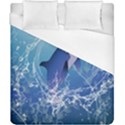 Cute Dolphin Jumping By A Circle Amde Of Water Duvet Cover Single Side (Double Size) View1