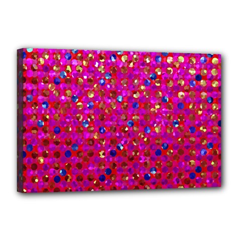 Polka Dot Sparkley Jewels 1 Canvas 18  X 12  by MedusArt