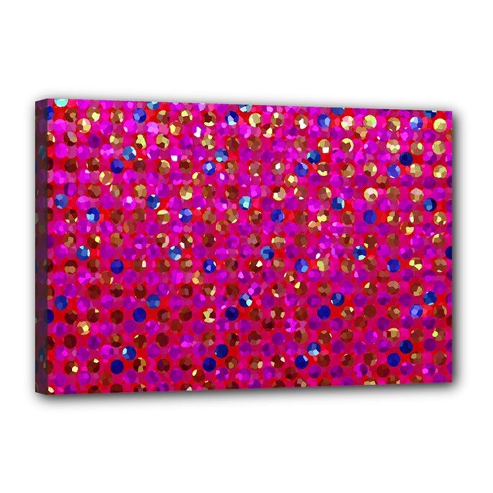 Polka Dot Sparkley Jewels 1 Canvas 18  x 12 