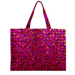 Polka Dot Sparkley Jewels 1 Zipper Tiny Tote Bags by MedusArt