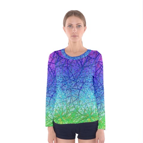 Grunge Art Abstract G57 Women s Long Sleeve T-shirts by MedusArt