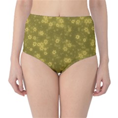 Snow Stars Golden High-waist Bikini Bottoms by ImpressiveMoments