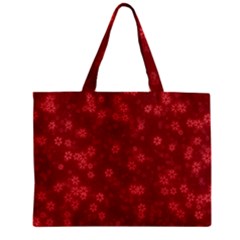 Snow Stars Red Zipper Tiny Tote Bags by ImpressiveMoments