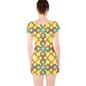 Shapes on a yellow background Short sleeve Bodycon dress View2