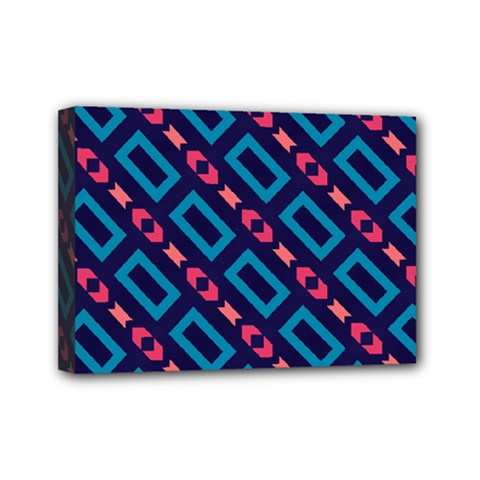 Rectangles And Other Shapes Pattern Mini Canvas 7  X 5  (stretched) by LalyLauraFLM