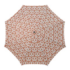 Salmon Pretzel Illustrations Pattern Golf Umbrellas by GardenOfOphir