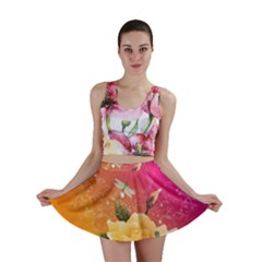 Beautiful Roses With Dragonflies Mini Skirts by FantasyWorld7