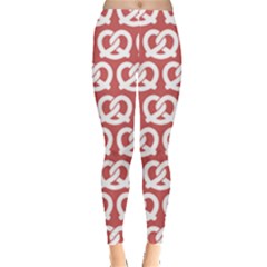 Trendy Pretzel Illustrations Pattern Women s Leggings by GardenOfOphir