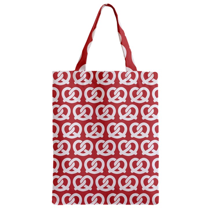 Trendy Pretzel Illustrations Pattern Zipper Classic Tote Bags