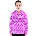 Pink Pretzel Illustrations Pattern Women s Zipper Hoodies View1