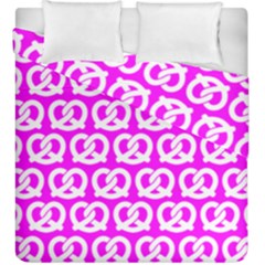 Pink Pretzel Illustrations Pattern Duvet Cover (king Size) by GardenOfOphir