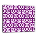 Purple Pretzel Illustrations Pattern Canvas 20  x 16  View1