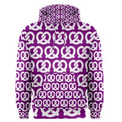 Purple Pretzel Illustrations Pattern Men s Pullover Hoodies by GardenOfOphir