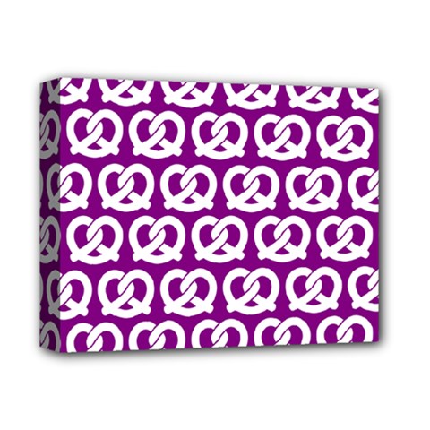 Purple Pretzel Illustrations Pattern Deluxe Canvas 14  X 11  by GardenOfOphir