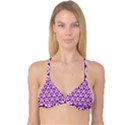 Purple Pretzel Illustrations Pattern Reversible Tri Bikini Tops View1