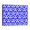 Blue Pretzel Illustrations Pattern Canvas 14  x 11  View1