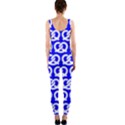 Blue Pretzel Illustrations Pattern OnePiece Catsuits View2