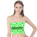 Neon Green Pretzel Illustrations Pattern Women s Tube Tops View1