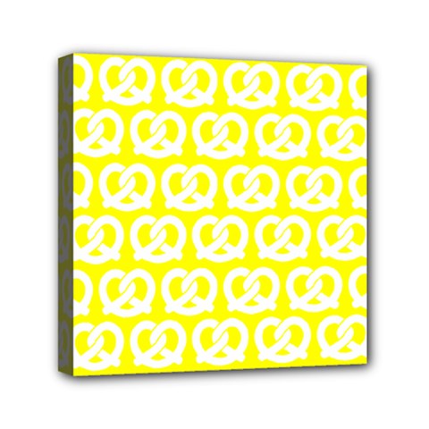 Yellow Pretzel Illustrations Pattern Mini Canvas 6  X 6  by GardenOfOphir