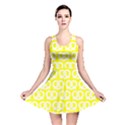 Yellow Pretzel Illustrations Pattern Reversible Skater Dresses View1