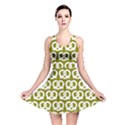 Olive Pretzel Illustrations Pattern Reversible Skater Dresses View1