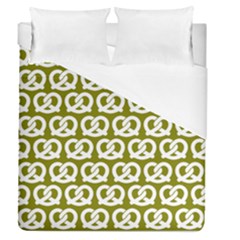 Olive Pretzel Illustrations Pattern Duvet Cover Single Side (full/queen Size) by GardenOfOphir