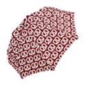 Red Pretzel Illustrations Pattern Folding Umbrellas View2