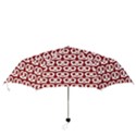 Red Pretzel Illustrations Pattern Folding Umbrellas View3