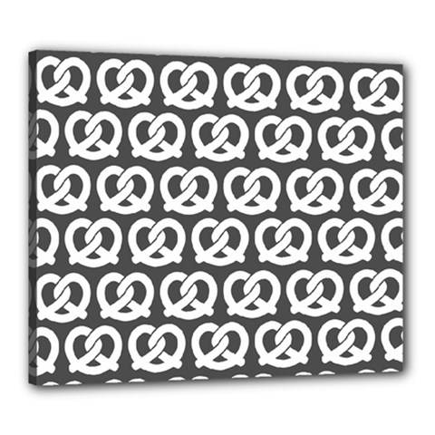 Gray Pretzel Illustrations Pattern Canvas 24  X 20  by GardenOfOphir