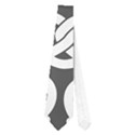 Gray Pretzel Illustrations Pattern Neckties (One Side)  View1