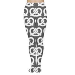 Gray Pretzel Illustrations Pattern Women s Tights by GardenOfOphir