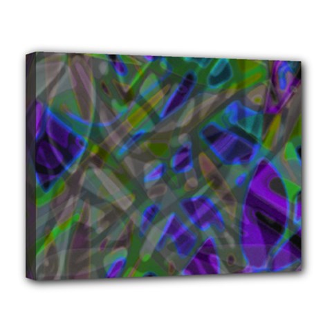 Colorful Abstract Stained Glass G301 Canvas 14  X 11  by MedusArt