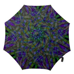 Colorful Abstract Stained Glass G301 Hook Handle Umbrellas (small) by MedusArt