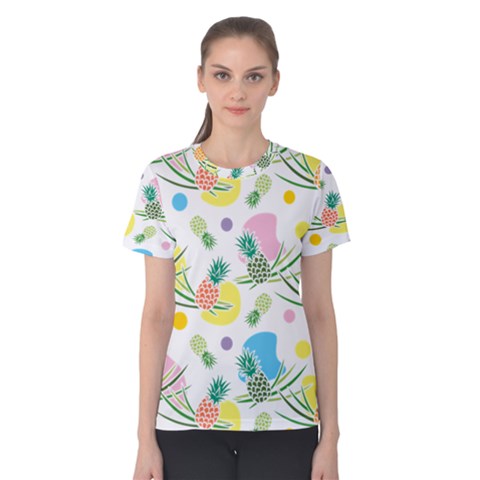 Pineapple Pattern 03 Women s Cotton Tees by Famous